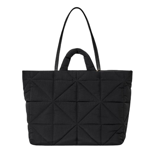 Mayyan Quilted Puffer Tote Bag with Dual Handles