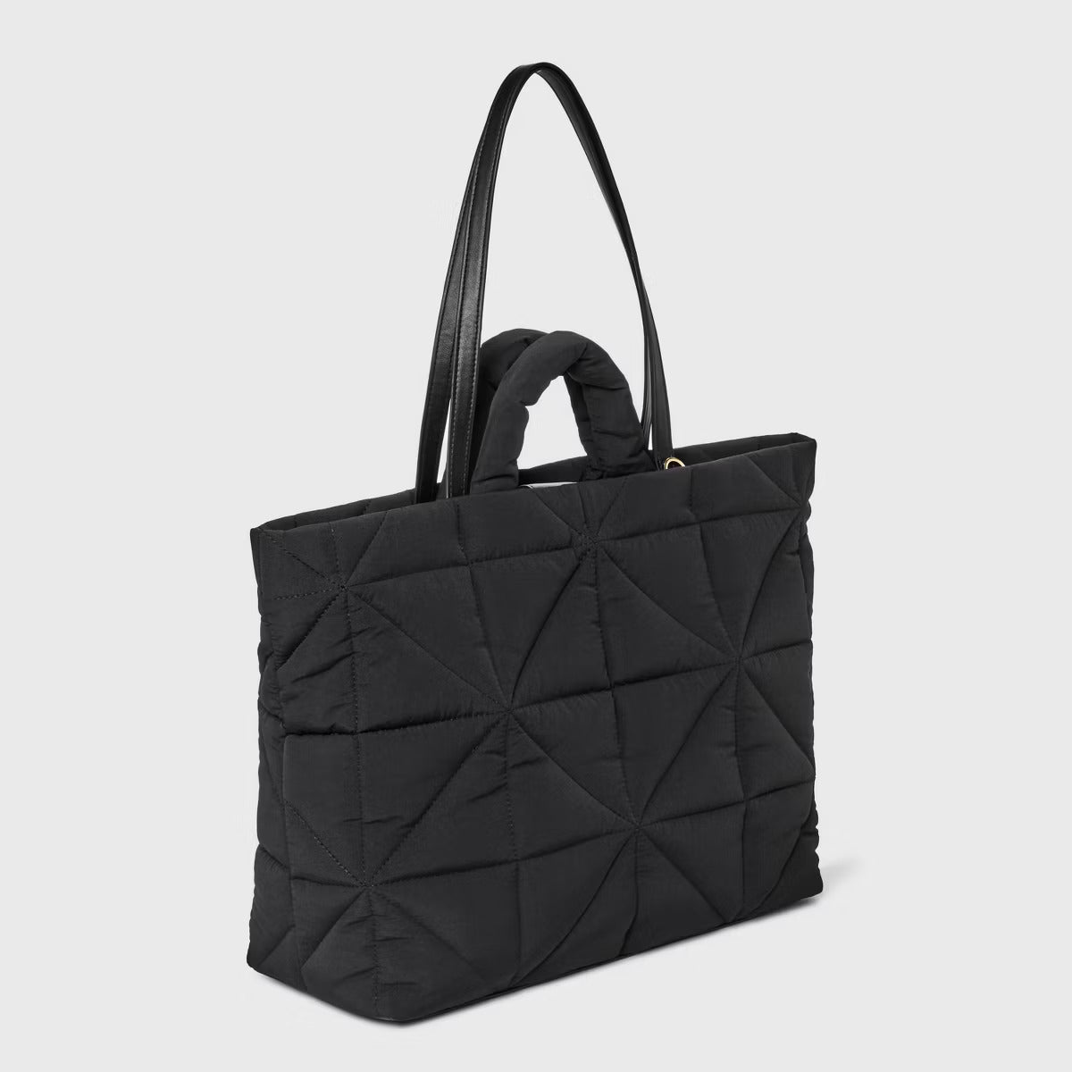Mayyan Quilted Puffer Tote Bag with Dual Handles